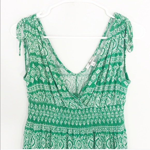 GREEN TRIBAL PRINT DRESS - Picture 4 of 5